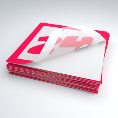 Transparente Aufkleber mit Weißoption